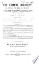 The British Librarian; Or, Handbook for Students in Divinity, Etc