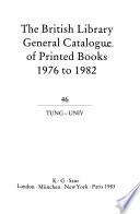 The British Library General Catalogue of Printed Books 1976 to 1982