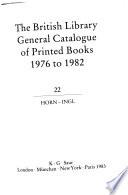 The British Library General Catalogue of Printed Books 1976 to 1982