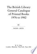 The British Library General Catalogue of Printed Books 1976 to 1982