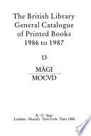 The British Library General Catalogue of Printed Books, 1986 to 1987