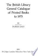 The British Library general catalogue of printed books to 1975
