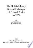 The British Library General Catalogue of Printed Books to 1975