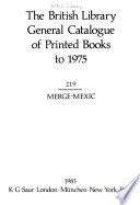 The British Library General Catalogue of Printed Books to 1975