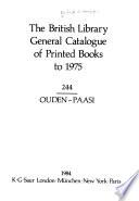 The British Library General Catalogue of Printed Books to 1975