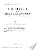 The Budget of the United States Government