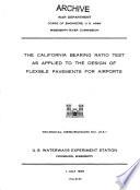 The California Bearing Ratio Test as Applied to the Design of Flexible Pavements for Airports