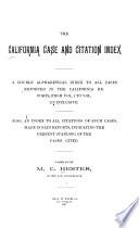 The California Case and Citation Index