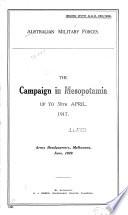 The Campaign in Mesopotamia Up to 30th April, 1917