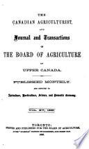 The Canadian Agriculturist, and Journal of the Board of Agriculture of Upper Canada