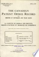 The Canadian Patent Office Record and Register of Copyrights and Trade Marks