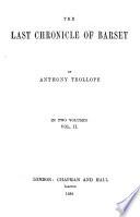 The Chronicles of Barsetshire: The last chronicle of Barset