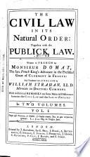 The Civil Law in Its Natural Order