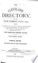 The Cleveland Directory Co.'s Cleveland (Cuyahoga County, Ohio) City Directory