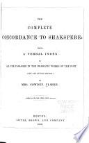 The Complete Concordance to Shakspere