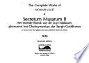 The complete works of Nicolaes Vallet: Secretum musarum II