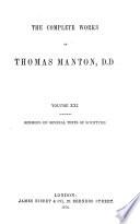 The Complete Works of Thomas Manton, D.D.