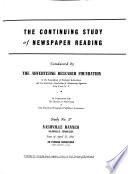 The Continuing Study of Newspaper Reading
