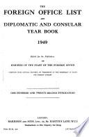 The Foreign Office List and Diplomatic and Consular Year Book
