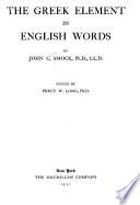 The Greek Element in English Words