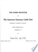 The Herd Register of the American Guernsey Cattle Club