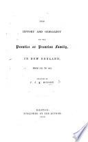 The History and Genealogy of the Prentice, Or Prentiss Family, in New England, from 1631 to 1852