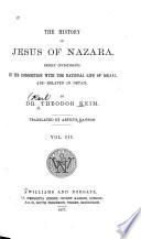 The History of Jesus of Nazara