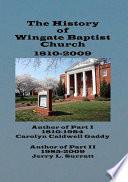 The History of Wingate Baptist Church