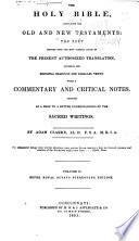 The Holy Bible Containing the Old and New Testaments: the Text Printed from the Most Correct Copies of the Present Authorized Translation, Including the Marginal Readings and Parallel Texts: Job to Malachi