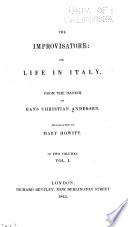 The Improvisatore, Or, Life in Italy