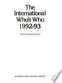 THE INTERNATIONAL WHO'S WHO