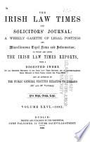 The Irish Law Times and Solicitors' Journal