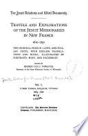 The Jesuit Relations and Allied Documents