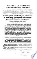 The Journal of Agriculture of the University of Puerto Rico