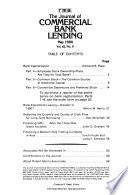 The Journal of Commercial Bank Lending
