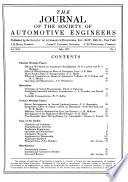 The Journal of the Society of Automotive Engineers