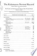 The Kalamazoo Normal Record