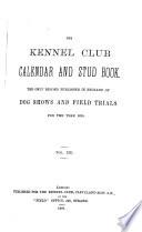 The Kennel Club Calendar and Stud Book