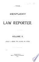 The Kentucky Law Reporter