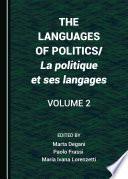 The Languages of Politics/La politique et ses langages Volume 2