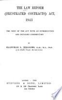 The Law Reform (frustrated Contracts) Act, 1943