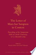 The Letter of Mara bar Sarapion in Context