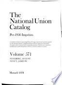 The National Union Catalog, Pre-1956 Imprints