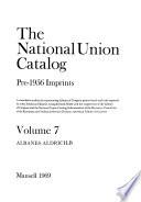 The National Union Catalog, Pre-1956 Imprints