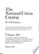 The National Union Catalog, Pre-1956 Imprints