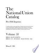 The National Union Catalog, Pre-1956 Imprints