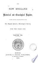 The New England Historical and Genealogical Register
