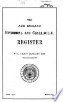 The New England Historical and Genealogical Register