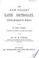 The New Pocket Latin Dictionary