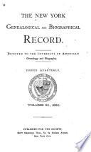 The New York Genealogical and Biographical Record